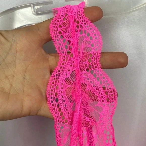 La Senza Sheer Lace Babydoll Lingerie – Hot Pink – Size Small - Picture 4 of 10